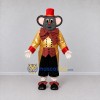 Custom Gray Gold and Red Mouse in Tailcoat Mascot Costume Adult Full Body Suit for Theme Parties Custom Gray Gold and Red Mouse in Tailcoat Mascot Costume Adult Full Body Suit for Theme Parties