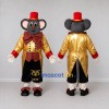 Custom Gray Gold and Red Mouse in Tailcoat Mascot Costume Adult Full Body Suit for Theme Parties Custom Gray Gold and Red Mouse in Tailcoat Mascot Costume Adult Full Body Suit for Theme Parties