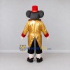 Custom Gray Gold and Red Mouse in Tailcoat Mascot Costume Adult Full Body Suit for Theme Parties Custom Gray Gold and Red Mouse in Tailcoat Mascot Costume Adult Full Body Suit for Theme Parties