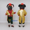 Custom Black Gold and Red Mouse in Tailcoat Mascot Costume Adult Full Body Suit for Theme Parties Custom Black Gold and Red Mouse in Tailcoat Mascot Costume Adult Full Body Suit for Theme Parties