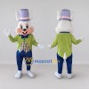 Custom White Green and Purple Rabbit in Top Hat Mascot Costume Adult Full Body Suit for Theme Parties Custom White Green and Purple Rabbit in Top Hat Mascot Costume Adult Full Body Suit for Theme Parties