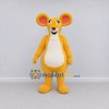 Custom Yellow and White Mouse Mascot Costume Adult Full Body Suit for School Events Custom Yellow and White Mouse Mascot Costume Adult Full Body Suit for School Events