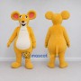 Custom Yellow and White Mouse Mascot Costume Adult Full Body Suit for School Events