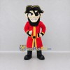 Custom Red Black and Gold Pirate Captain Mascot Costume Adult Full Body Suit for Theme Parties