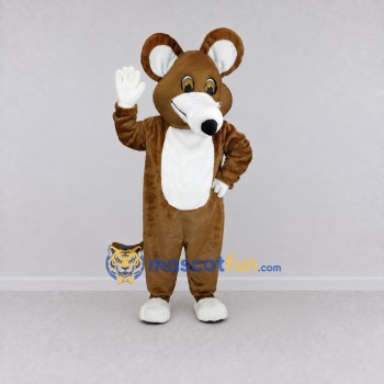 Custom Brown and White Mouse Mascot Costume Adult Full Body Suit for School Events Custom Brown and White Mouse Mascot Costume Adult Full Body Suit for School Events