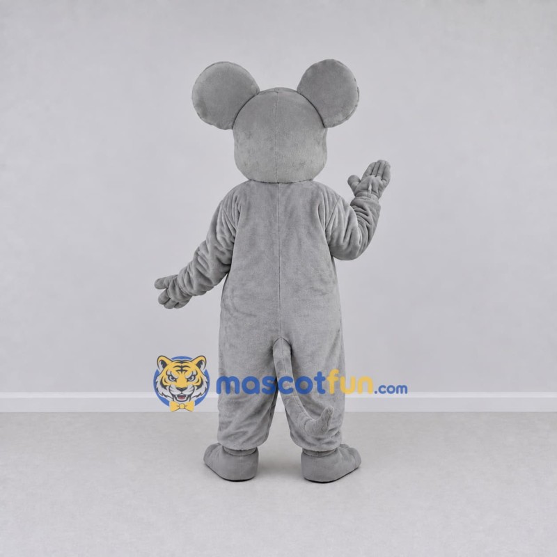 Custom Gray and White Mouse Mascot Costume Adult Full Body Suit for School Events Custom Gray and White Mouse Mascot Costume Adult Full Body Suit for School Events