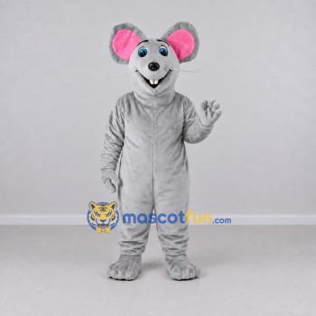 Custom Gray and Pink Mouse Mascot Costume Adult Full Body Suit for School Events Custom Gray and Pink Mouse Mascot Costume Adult Full Body Suit for School Events
