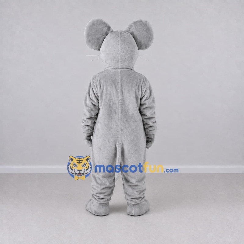 Custom Gray and Pink Mouse Mascot Costume Adult Full Body Suit for School Events Custom Gray and Pink Mouse Mascot Costume Adult Full Body Suit for School Events