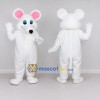 Custom White and Pink Mouse Mascot Costume Adult Full Body Suit for School Events Custom White and Pink Mouse Mascot Costume Adult Full Body Suit for School Events