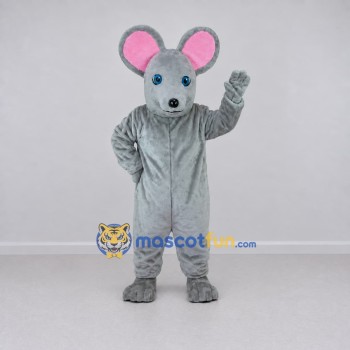 Custom Gray and Pink Mouse Mascot Costume Adult Full Body Suit for School Events Custom Gray and Pink Mouse Mascot Costume Adult Full Body Suit for School Events