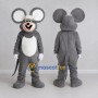 Custom Gray and White Mouse Mascot Costume Adult Full Body Suit for School Events