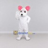 Custom White and Pink Mouse Mascot Costume Adult Full Body Suit for School Events Custom White and Pink Mouse Mascot Costume Adult Full Body Suit for School Events