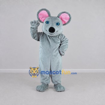 Custom Gray and Pink Mouse Mascot Costume Adult Full Body Suit for School Events Custom Gray and Pink Mouse Mascot Costume Adult Full Body Suit for School Events