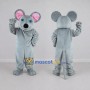 Custom Gray and Pink Mouse Mascot Costume Adult Full Body Suit for School Events
