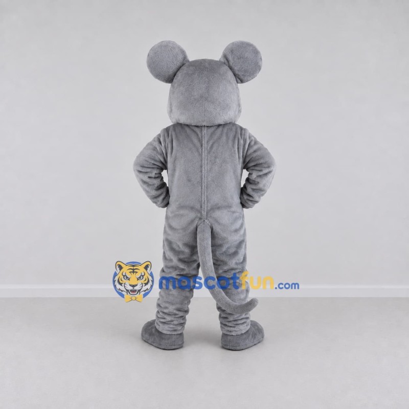 Custom Gray and White Mouse Mascot Costume Adult Full Body Suit for School Events Custom Gray and White Mouse Mascot Costume Adult Full Body Suit for School Events