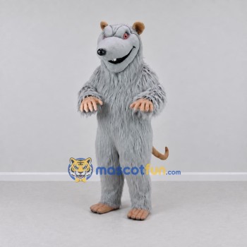 Custom Gray and Tan Rat Mascot Costume Adult Full Body Suit for School Events