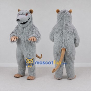 Custom Gray and Tan Rat Mascot Costume Adult Full Body Suit for School Events