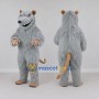 Custom Gray and Tan Rat Mascot Costume Adult Full Body Suit for School Events