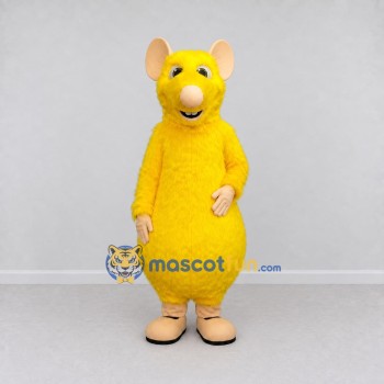 Custom Yellow and Tan Mouse Mascot Costume Adult Full Body Suit for School Events Custom Yellow and Tan Mouse Mascot Costume Adult Full Body Suit for School Events