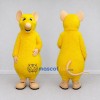Custom Yellow and Tan Mouse Mascot Costume Adult Full Body Suit for School Events