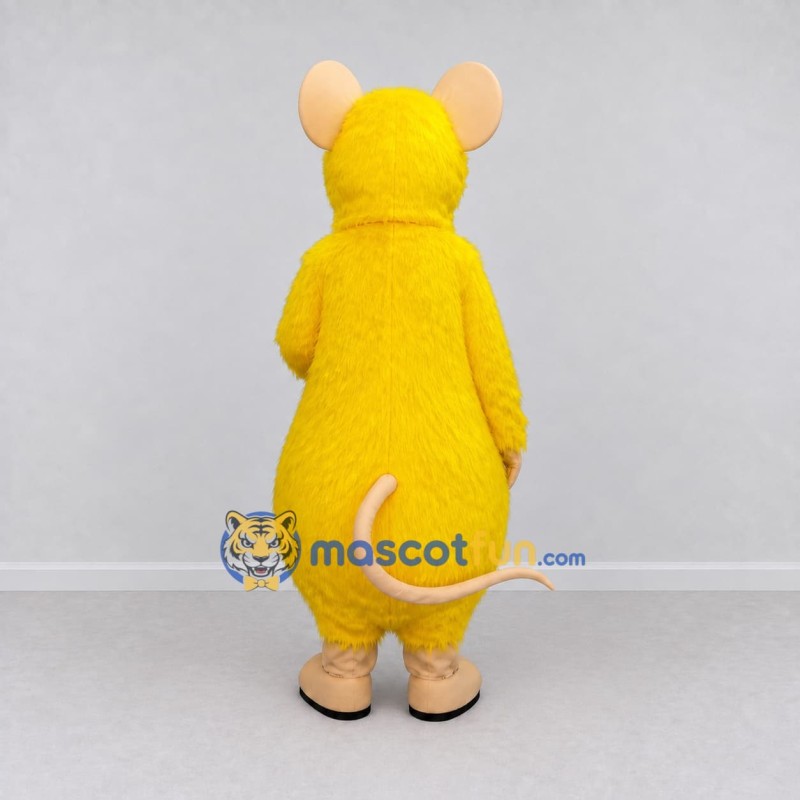 Custom Yellow and Tan Mouse Mascot Costume Adult Full Body Suit for School Events Custom Yellow and Tan Mouse Mascot Costume Adult Full Body Suit for School Events