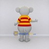 Custom Gray Red and Yellow Mouse in Striped Shirt Mascot Costume Adult Full Body Suit for School Events Custom Gray Red and Yellow Mouse in Striped Shirt Mascot Costume Adult Full Body Suit for School Events
