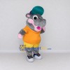 Custom Gray Orange and Yellow Rat in Cap Mascot Costume Adult Full Body Suit for School Events Custom Gray Orange and Yellow Rat in Cap Mascot Costume Adult Full Body Suit for School Events
