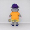 Custom Gray Orange and Yellow Rat in Cap Mascot Costume Adult Full Body Suit for School Events Custom Gray Orange and Yellow Rat in Cap Mascot Costume Adult Full Body Suit for School Events