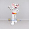 Custom White and Red Superhero Mouse Mascot Costume Adult Full Body Suit for Theme Parties Custom White and Red Superhero Mouse Mascot Costume Adult Full Body Suit for Theme Parties