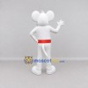 Custom White and Red Superhero Mouse Mascot Costume Adult Full Body Suit for Theme Parties Custom White and Red Superhero Mouse Mascot Costume Adult Full Body Suit for Theme Parties