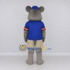 Custom Gray and Blue Mouse in Sportswear Mascot Costume Adult Full Body Suit for Sports Events Custom Gray and Blue Mouse in Sportswear Mascot Costume Adult Full Body Suit for Sports Events