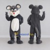Custom Dark Gray and White Mouse Mascot Costume Adult Full Body Suit for School Events