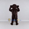 Custom Dark Brown and Red Monkey Mascot Costume Adult Full Body Suit for School Events