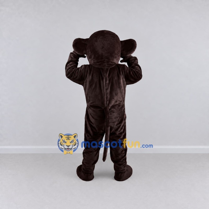 Custom Dark Brown and Red Monkey Mascot Costume Adult Full Body Suit for School Events