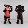 Custom Dark Brown and Red Monkey Mascot Costume Adult Full Body Suit for School Events