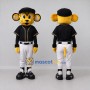 Custom Yellow Black and White Mouse in Baseball Uniform Mascot Costume Adult Full Body Suit for Sports Events