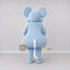Custom Light Blue and White Mouse with Bow Tie Mascot Costume Adult Full Body Suit for School Events Custom Light Blue and White Mouse with Bow Tie Mascot Costume Adult Full Body Suit for School Events
