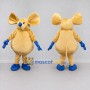 Custom Yellow and Blue Mouse Mascot Costume Adult Full Body Suit for School Events