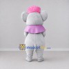 Custom Light Gray Pink and Purple Mouse in Hat and Cape Mascot Costume Adult Full Body Suit for Theme Parties Custom Light Gray Pink and Purple Mouse in Hat and Cape Mascot Costume Adult Full Body Suit for Theme Parties