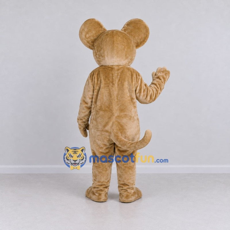 Custom Tan Mouse Mascot Costume Adult Full Body Suit for School Events Custom Tan Mouse Mascot Costume Adult Full Body Suit for School Events