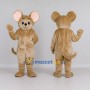 Custom Tan Mouse Mascot Costume Adult Full Body Suit for School Events