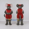 Custom Gray and Red Mouse in Dress Mascot Costume Adult Full Body Suit for School Events Custom Gray and Red Mouse in Dress Mascot Costume Adult Full Body Suit for School Events