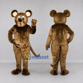 Custom Brown and Tan Mouse Mascot Costume Adult Full Body Suit for School Events