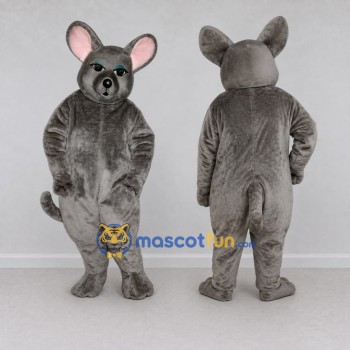 Custom Gray Mouse Mascot Costume Adult Full Body Suit for School Events