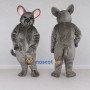 Custom Gray Mouse Mascot Costume Adult Full Body Suit for School Events