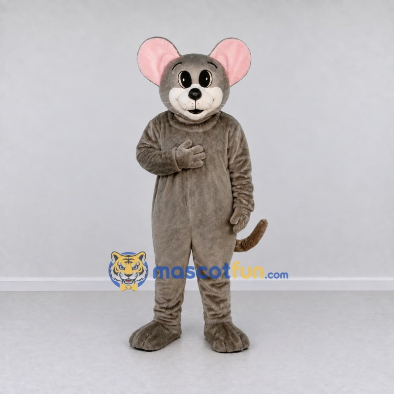Custom Gray Brown and White Mouse Mascot Costume Adult Full Body Suit for School Events Custom Gray Brown and White Mouse Mascot Costume Adult Full Body Suit for School Events