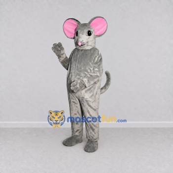 Custom Gray and Pink Mouse Mascot Costume Adult Full Body Suit for School Events Custom Gray and Pink Mouse Mascot Costume Adult Full Body Suit for School Events