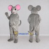 Custom Gray and Pink Mouse Mascot Costume Adult Full Body Suit for School Events Custom Gray and Pink Mouse Mascot Costume Adult Full Body Suit for School Events