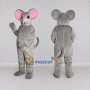 Custom Gray and Pink Mouse Mascot Costume Adult Full Body Suit for School Events
