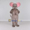 Custom Gray Brown and Pink Mouse Mascot Costume Adult Full Body Suit for School Events